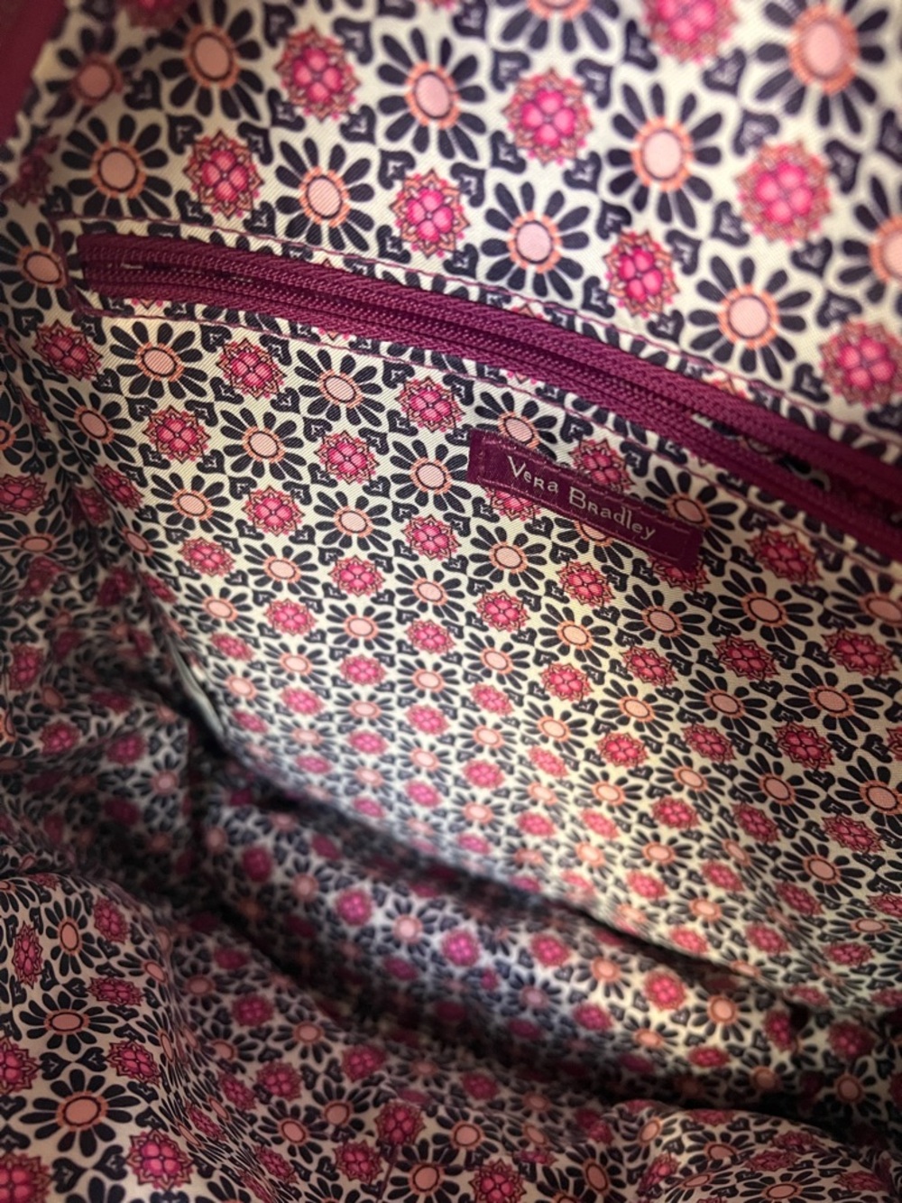 Vera Bradley Raspberry Medallion Small Backpack - Picture 5 of 8